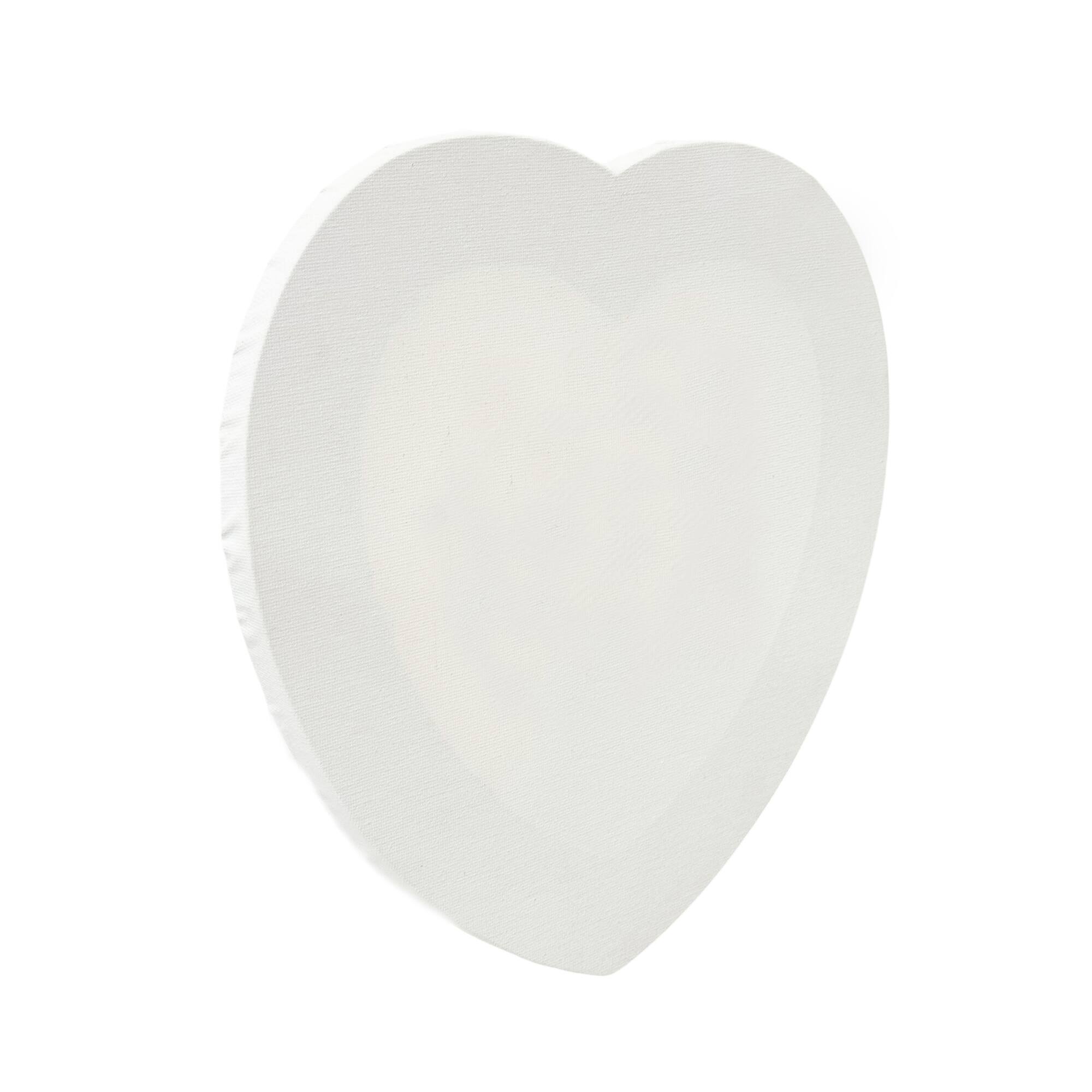 10" x 10" White Heart Cotton Duck Canvas by Craft Smart™